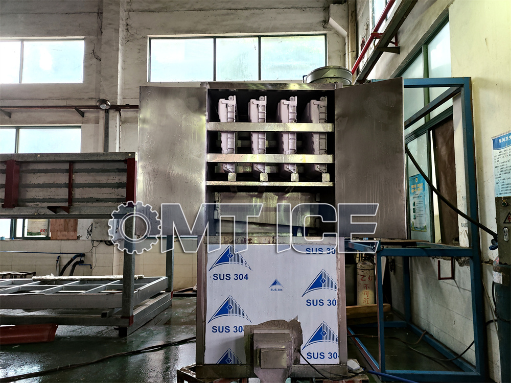 OMT 1Ton Single Phase Cube Ice Machine to Guyana-1