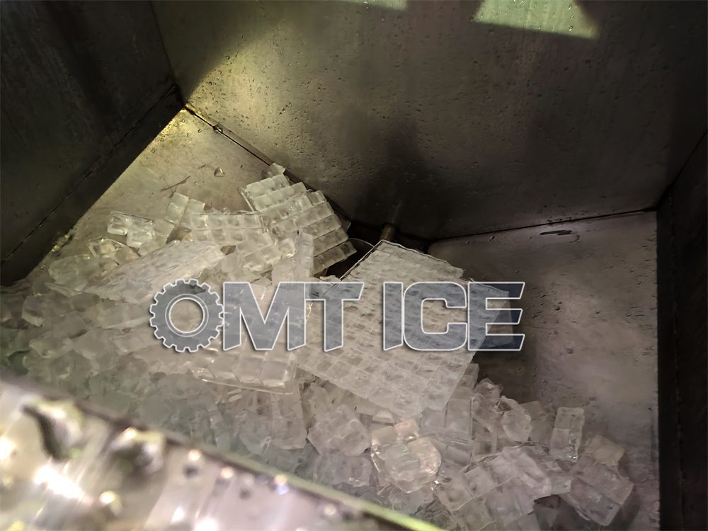 OMT 1Ton Single Phase Cube Ice Machine to Guyana-5