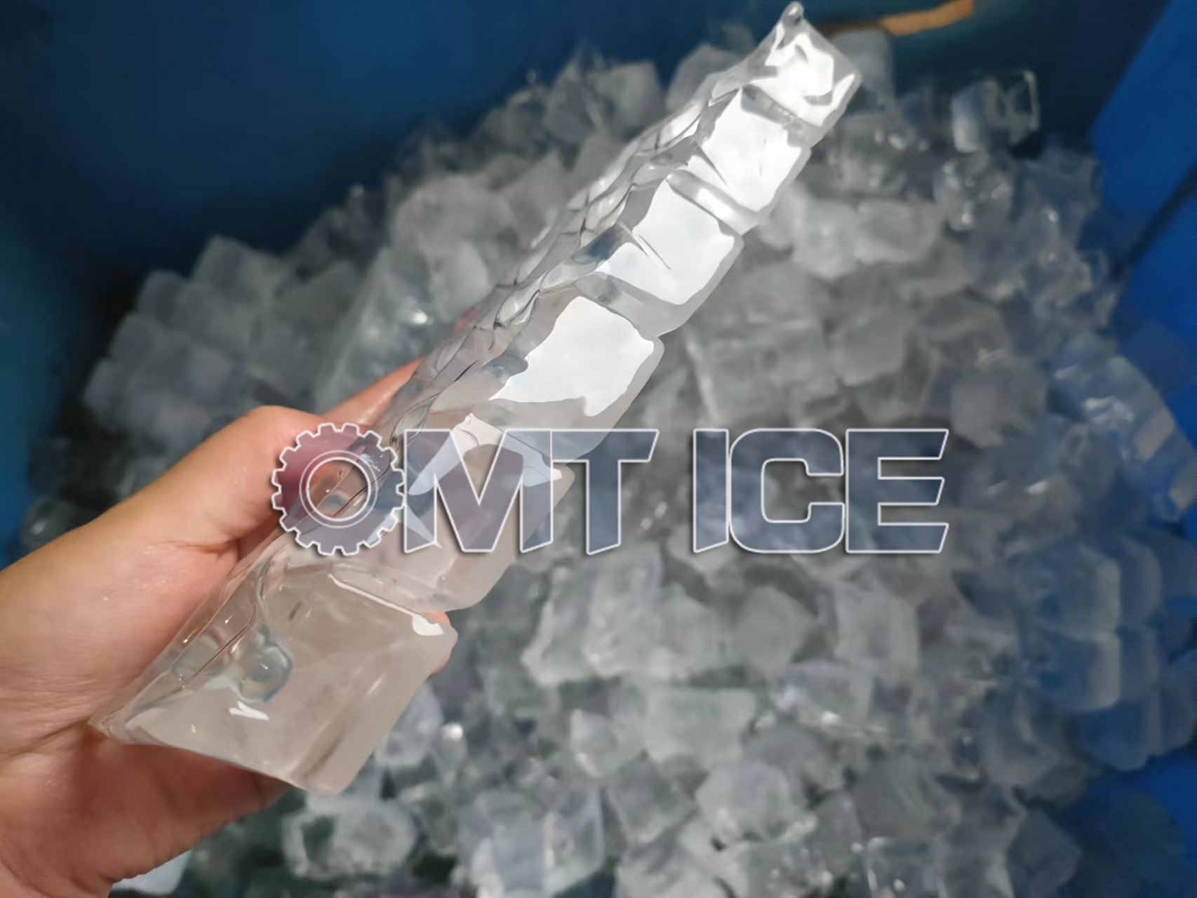 OMT 1Ton Single Phase Cube Ice Machine to Guyana-6